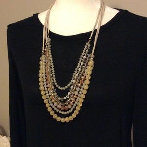 Beaded layered necklace